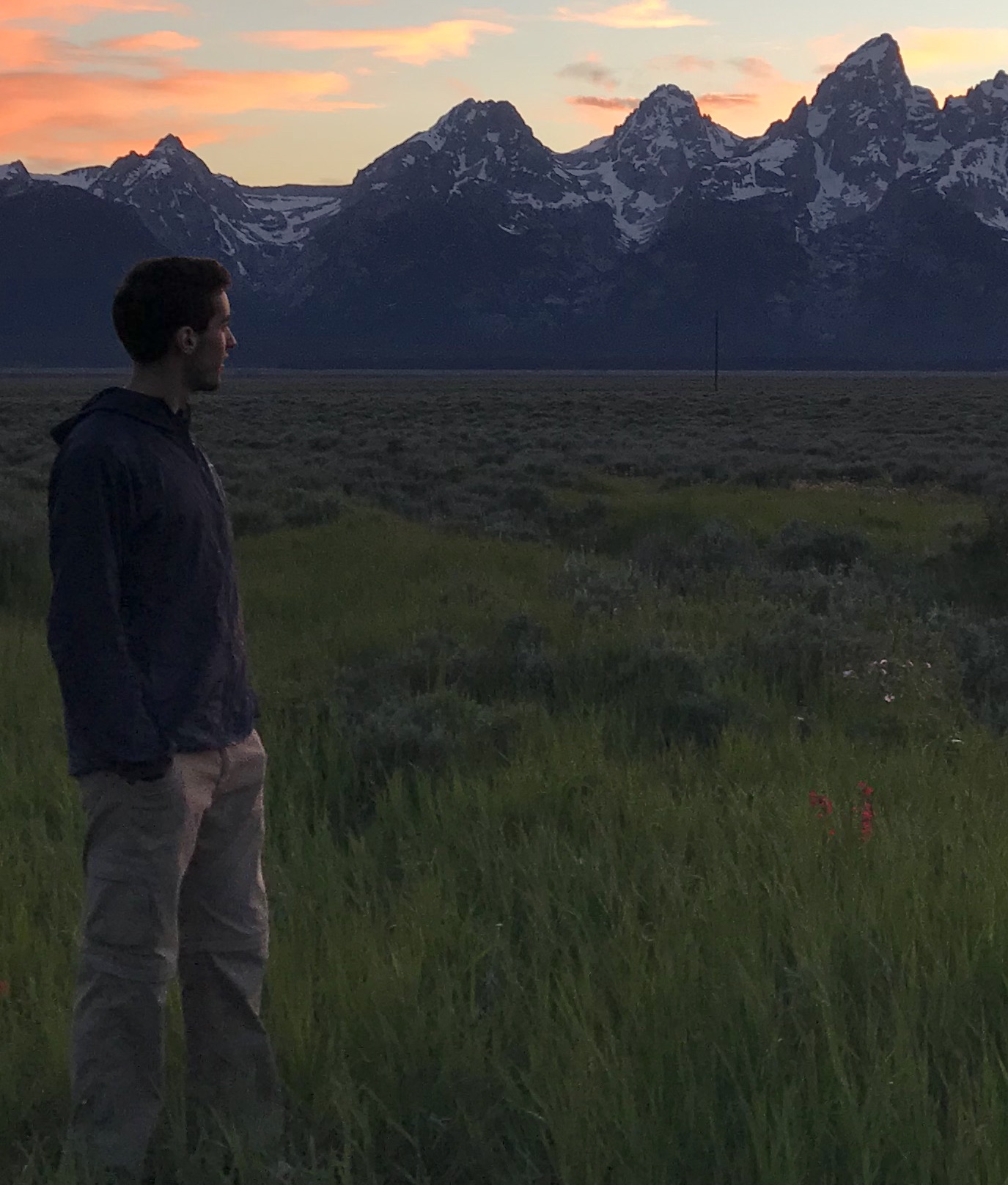 Lucas posing with grand tetons